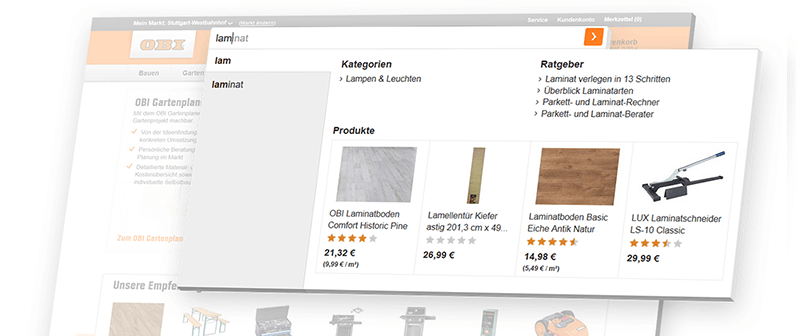 Autosuggest im Online-Shop