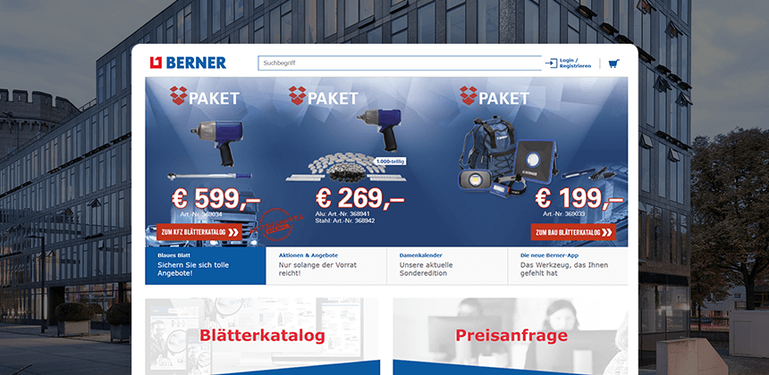 01 Heroimage Best Practice Berner Group B2B eCommerce