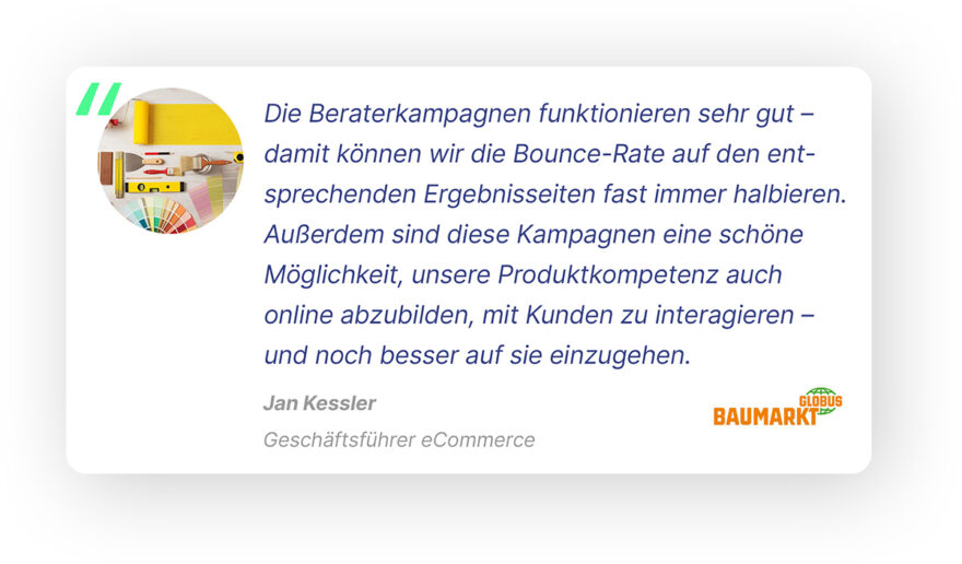01 Quote AI Guided Selling GLOBUS Baumarkt DE