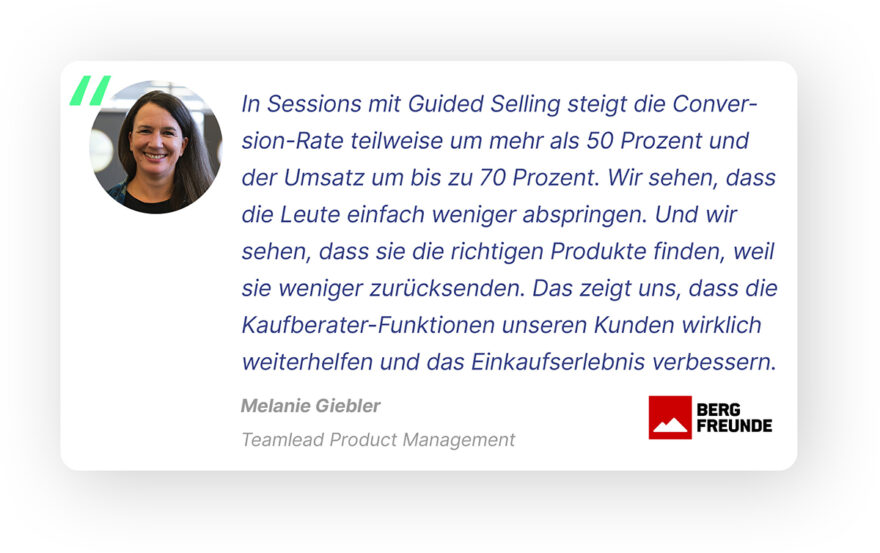 02 Quote AI Guided Selling Bergfreunde DE