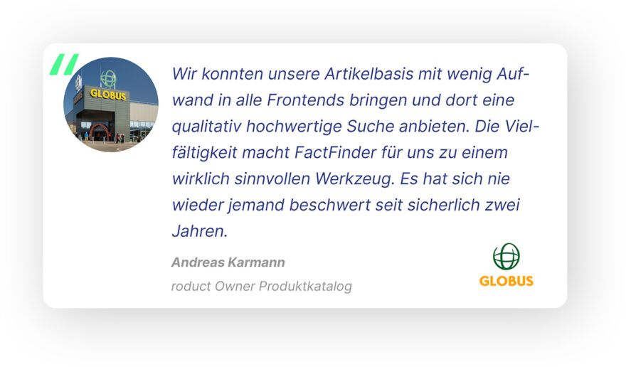 suchlösung Quotes Globus DE