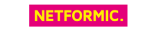 Logo von NETFORMIC, einem Anbieter von Lösungen für Online-Shops in auffälligen Farben.