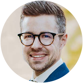 a man wearing glasses