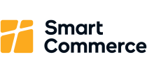Logo von Smart Commerce, einem Anbieter von Lösungen für den Online-Handel, in modernen Farben.